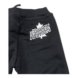 DSQUARED2 pantalone tuta tinta unita con logo Nero per Neonato DQ1801 NERO DSQUARED2 