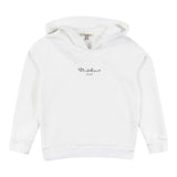 NUPKEET felpa chiusa con cappuccio tinta unita con stampa logo Bianco per Bambino 4DNK315 BIANCO NUPKEET 