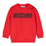 MOSCHINO felpa tinta unita gircollo con stampa Rosso per Bambino HUF08S ROSSO MOSCHINO 