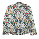 Alessandro Lamura Langarmshirt Blumenmuster Weiß für Neugeborene