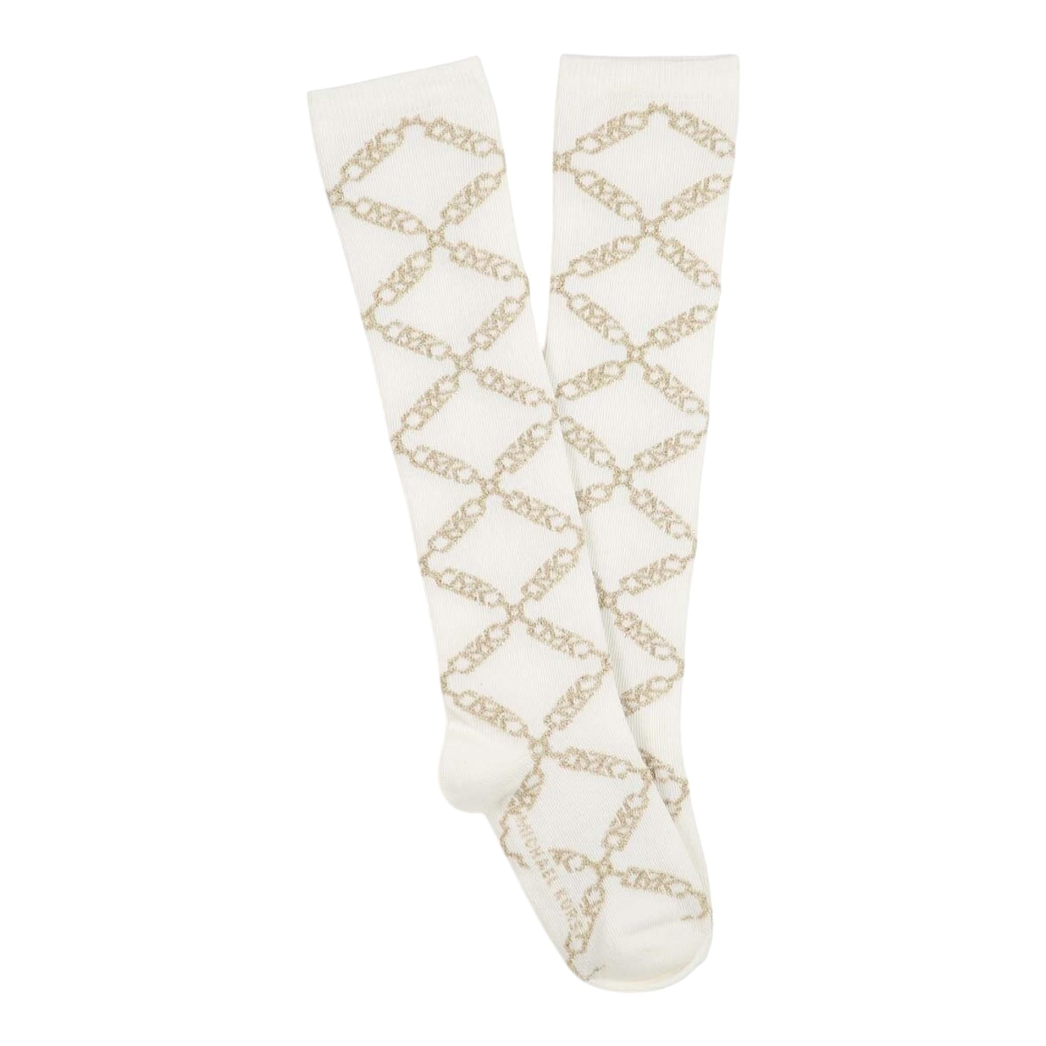 MICHAEL KORS calzini tinta unita logati Bianco per Bambina R30233 BIANCO MICHAEL KORS 