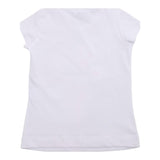 Monnalisa T-Shirt Girocollo Tinta Unita con Stampa per Bambina 113602S2 BIANCO MONNALISA 