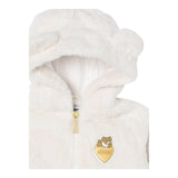 MOSCHINO giubbino tinta unita in pelliccia con zip e cappuccio Bianco per Neonato MDS02 BIANCO MOSCHINO 