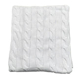 Le Coconne Coperta Tinta Unita con Ricami per Neonato LCN2584 BIANCO LE COCONNE 