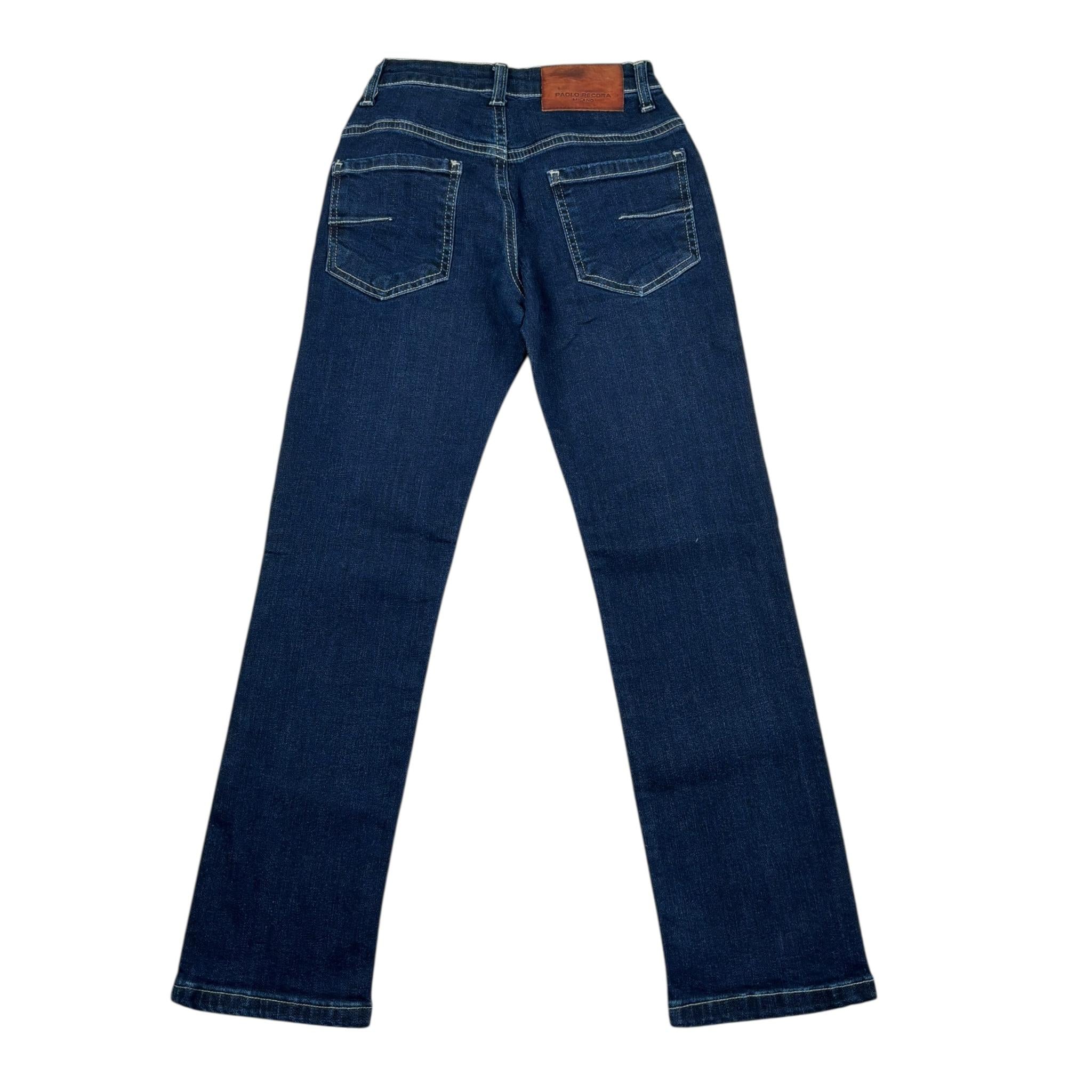 Paolo Pecora Jeans Tinta Unita con 5 Tasche per Bambino PP3811 BLU PAOLO PECORA 