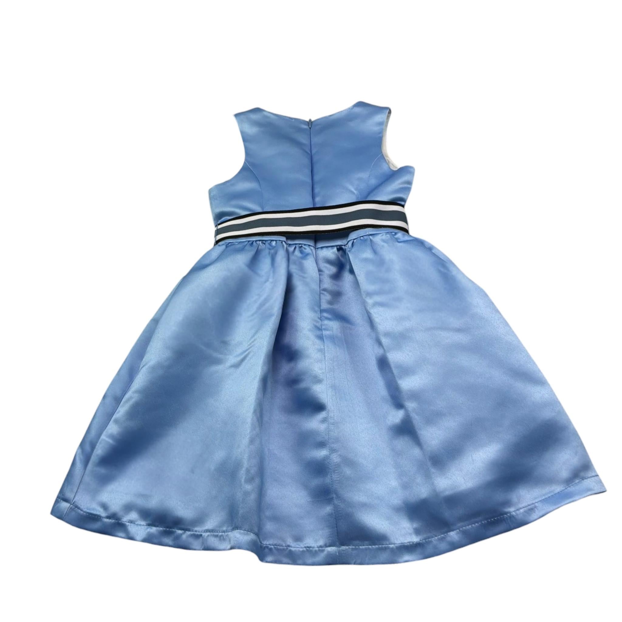 Trussardi Abito Mezza Manica Tinta Unita per Bambina TGP26049VE AZZURRO TRUSSARDI 