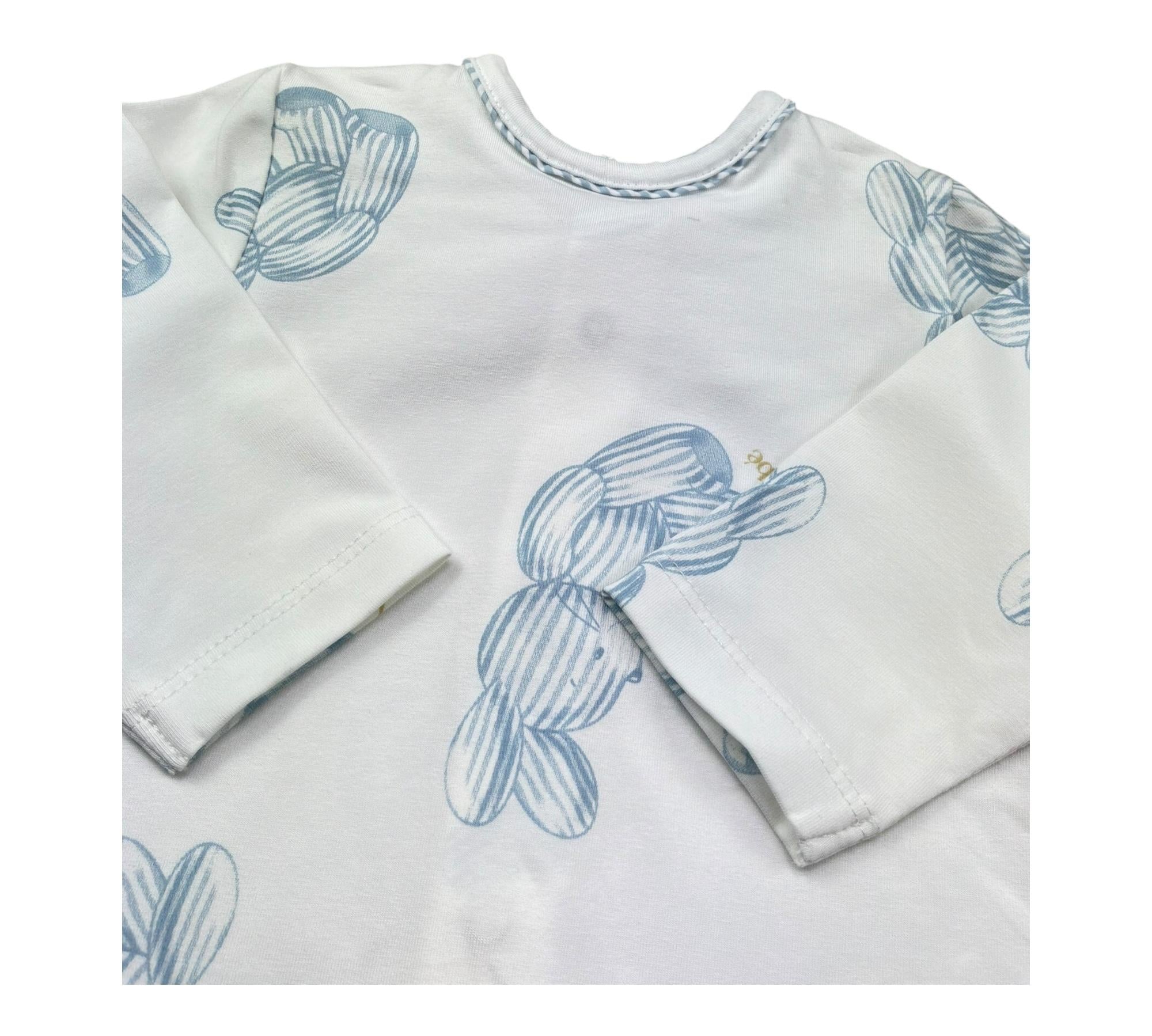 Le Bebe Tutina Manica Lunga Tinta Unita con Stampe per Neonato LBB5256 BIANCO LE BEBE 