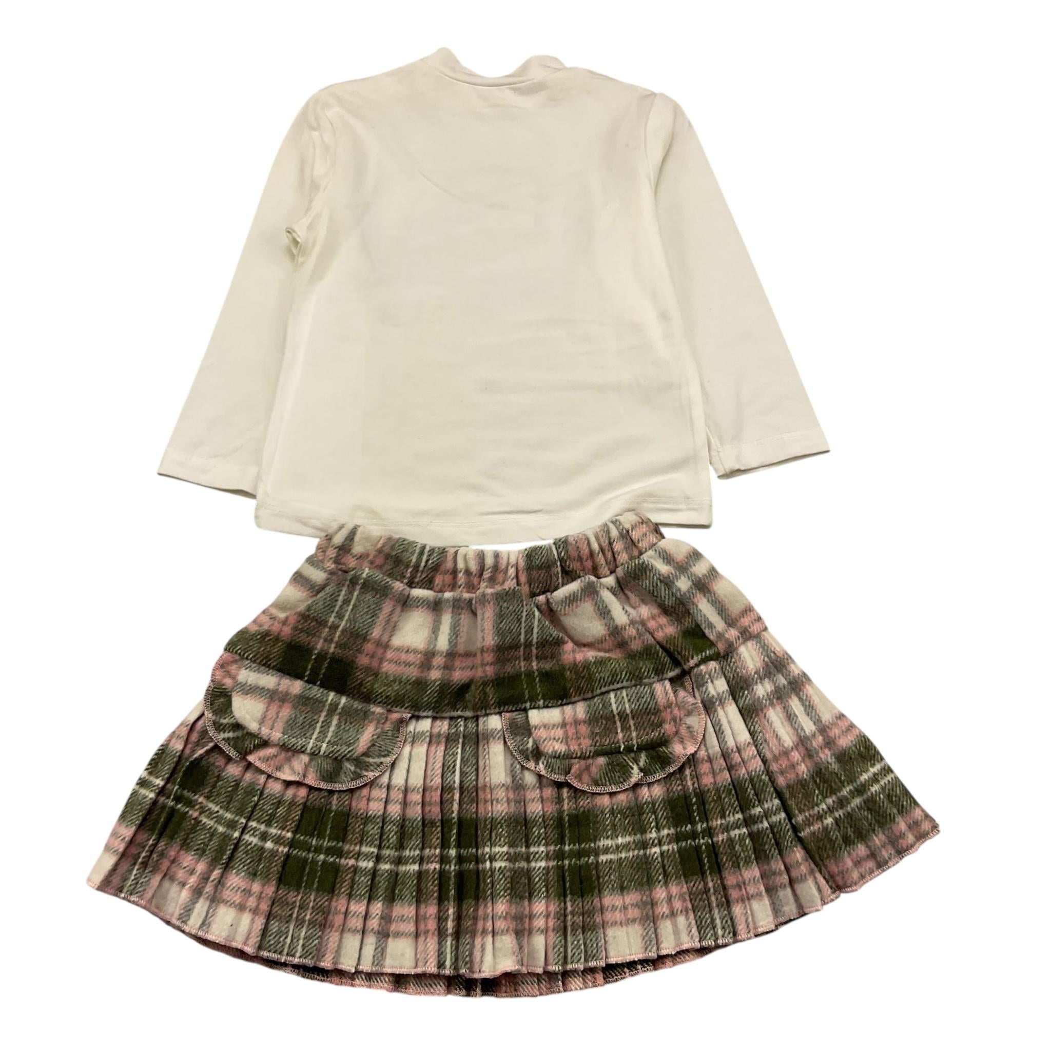 SWEET JUNIOR completo 2 pezzi shirt-gonna Panna per Bambina M40 PANNA SWEET JUNIOR 