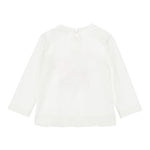 MONNALISA shirt girocollo tinta unita con stampa Bianco per Neonata 39D12 BIANCO MONNALISA 
