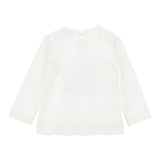 MONNALISA shirt girocollo tinta unita con stampa Bianco per Neonata 39D12 BIANCO MONNALISA 
