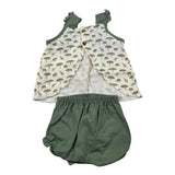 Calamaro Completo 2 Pezzi Camicia-Culotte per Neonata 17720 VERDE CALAMARO 