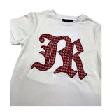 JOHN RICHMOND t-shirt girocollo tinta unita con stampa in contrasto Bianco per Bambina RGA25078TS BIANCO JOHN RICHMOND 