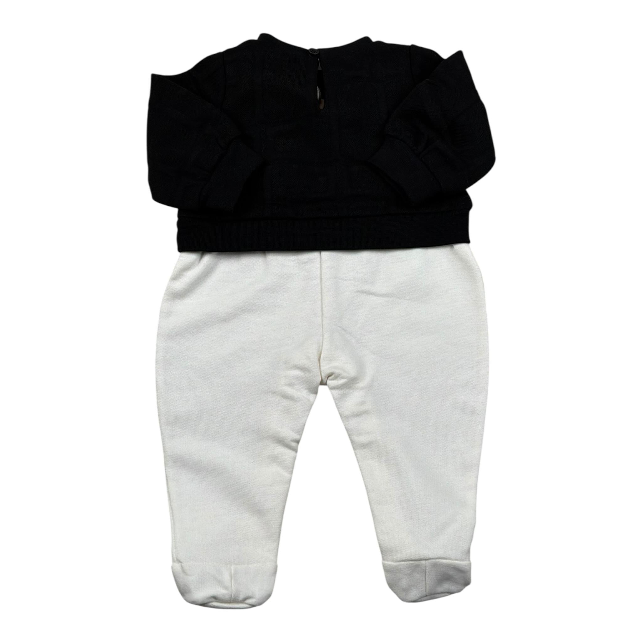 Elisabetta Franchi Tutina Biclore con Stampa per Neonata ENTU107 BIANCO/NERO ELISABETTA FRANCHI 