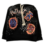 PATRIOT felpa tinta unita con cappuccio e stampa Nero per Bambino FE0038 NERO PATRIOT 