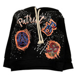 PATRIOT felpa tinta unita con cappuccio e stampa Nero per Bambino FE0038 NERO PATRIOT 