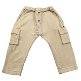 PETIT INDI pantalone tint unita con elastico in vita Panna per Neonato AW24BK8705 PANNA PETIT INDI 