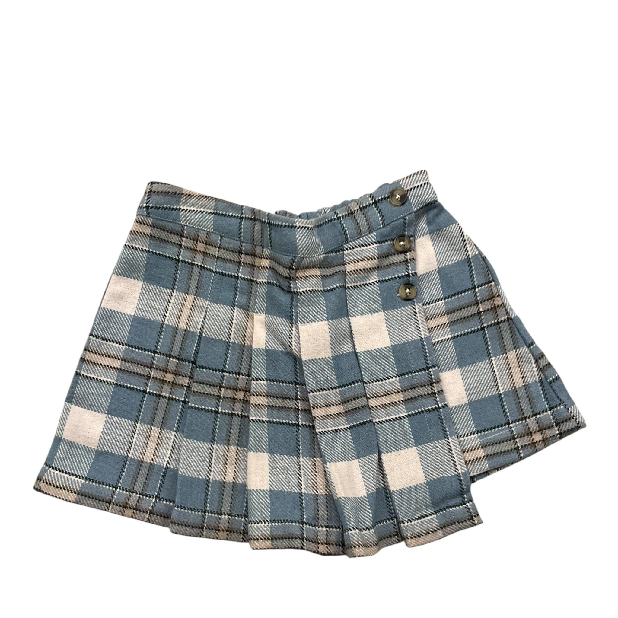 MAYORAL short tinta unita con fantasia scozzese Azzurro per Bambina 4909 AZZURRO MAYORAL 