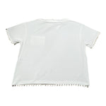 Lalalu' T-Shirt Tinta Unita Girocollo con Taschino per Bambina TSL80PBX BIANCO LALALU' 