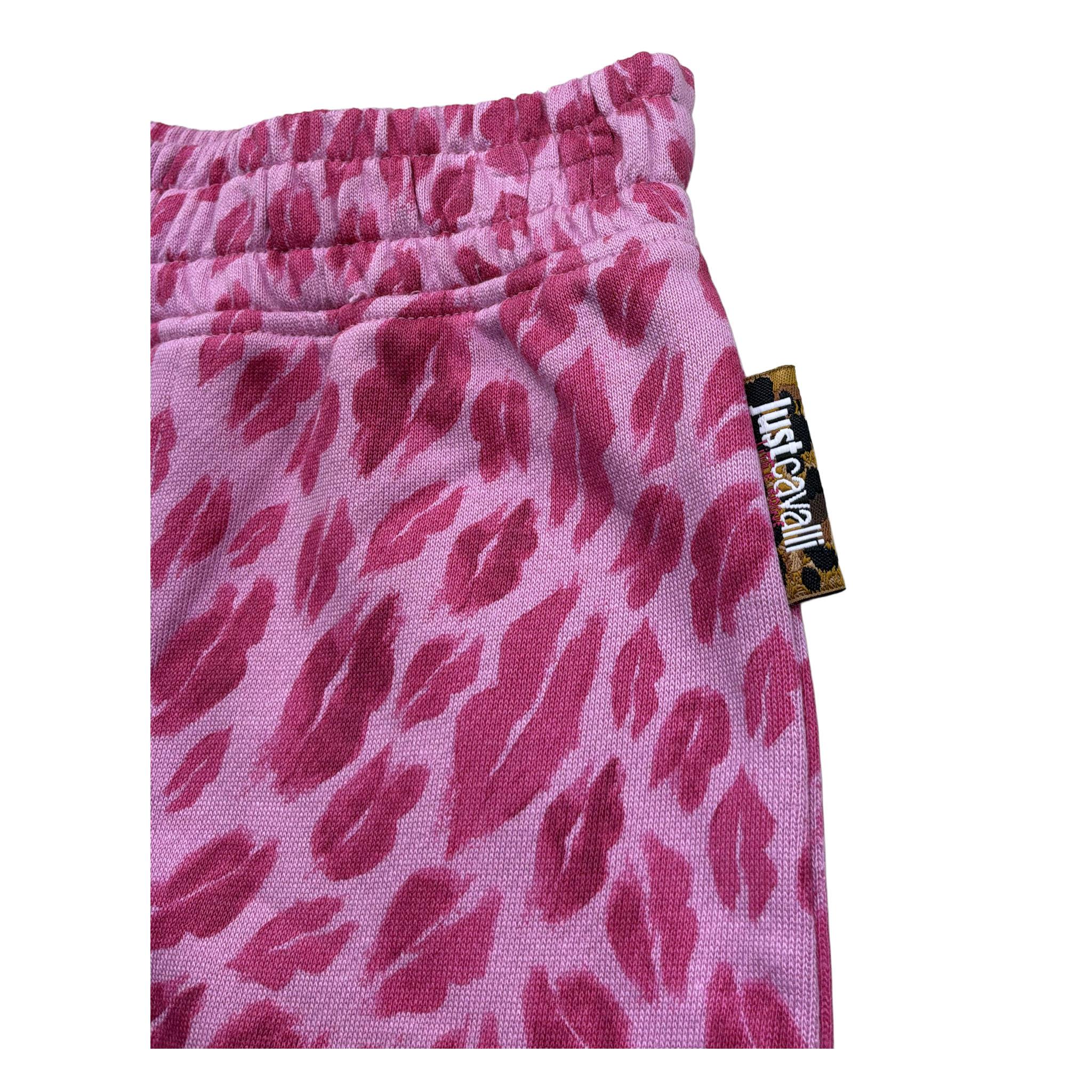 short tinta unita con stampa baci JIP26009SH ROSA JUST CAVALLI 