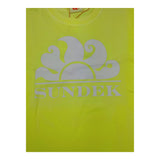 Sundek – Einfarbiges T-Shirt mit Rundhalsausschnitt und gelbem Aufdruck für Jungen