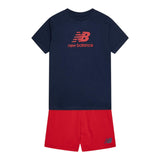 New Balance Completo 2 Pezzo T-Shirt-Bermuda Bicolore per Bambino LAKB0103X BLU/ROSSO NEW BALANCE 