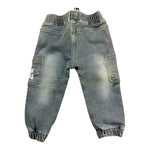 DANIELE ALESSANDRINI jeans tinta unita con elastico in vita Azzurro per Neonato 91PD0007 AZZURRO DANIELE ALESSANDRINI 