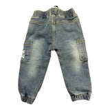 DANIELE ALESSANDRINI jeans tinta unita con elastico in vita Azzurro per Neonato 91PD0007 AZZURRO DANIELE ALESSANDRINI 