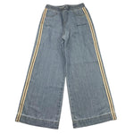 PALM ANGELS jeans tinta unita con elastico in vita modello palazzo Azzurro per Bambina PGYB003S24 AZZURRO PALM ANGELS 