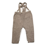Chicco Strick-Latzhose, einfarbig, mit beiger Kaninchen-Stickerei für Neugeborene