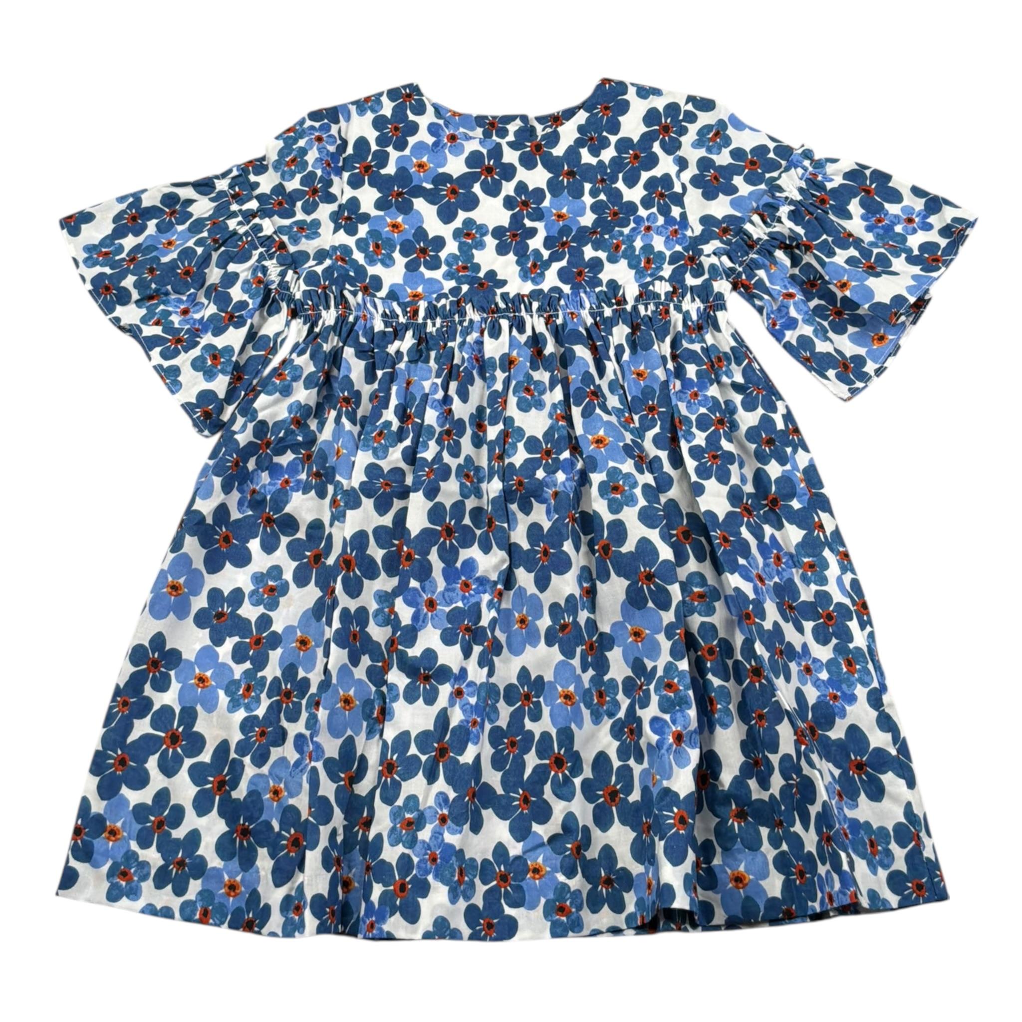 Malvi & Co Abito Mezza Manica tinta unita Fantasia Floreale Bianco per Bambina S25M018VEPF BIANCO MALVI & CO 