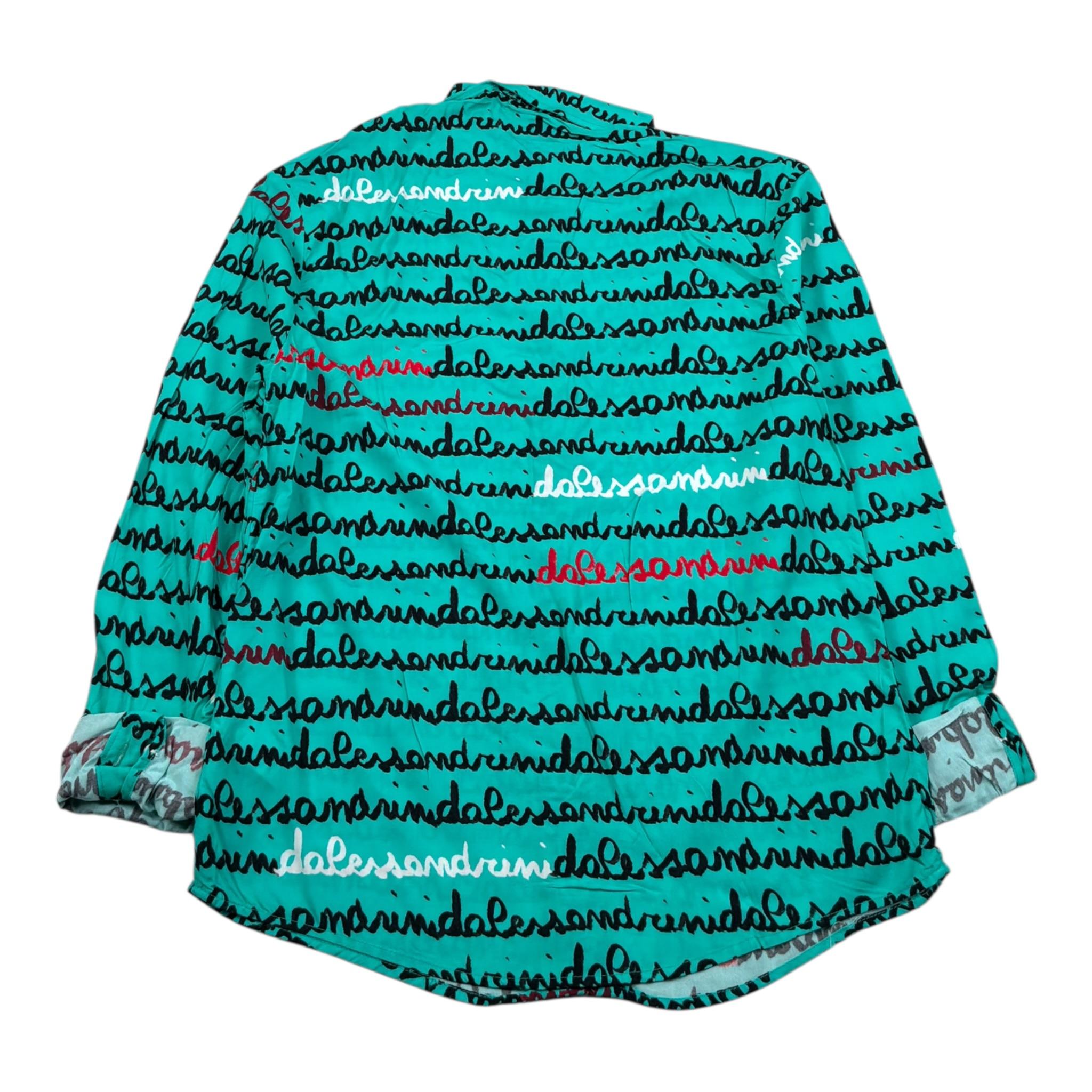 Daniele Alessandrini Camicia Manica Lunga tinta unita con Stampa Verde Acqua per Bambino 1235C00159X VERDE ACQUA DANIELE ALESSANDRINI 