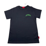 Propaganda T-Shirt Rundhals Einfarbig mit Aufdruck Schwarz für Jungen