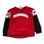 John Richmond Felpa Girocollo Tinta Unita con Maniche In Contrasto per Bambina RGP26085FE ROSSO JOHN RICHMOND 