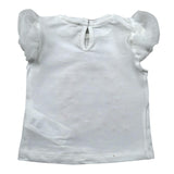 Miss Grant T-Shirt Girocollo Tinta Unita con Stampa In Contrasto per Neonata MG1336X BIANCO MISS GRANT 