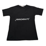 Hinnominate T-Shirt Girocollo tinta unita con Stampa Logo Nero per Bambino 3632M0018 NERO HINNOMINATE 