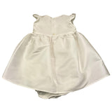 La Stupenderia Einfarbiges ärmelloses Kleid mit weißer Culotte für Neugeborene