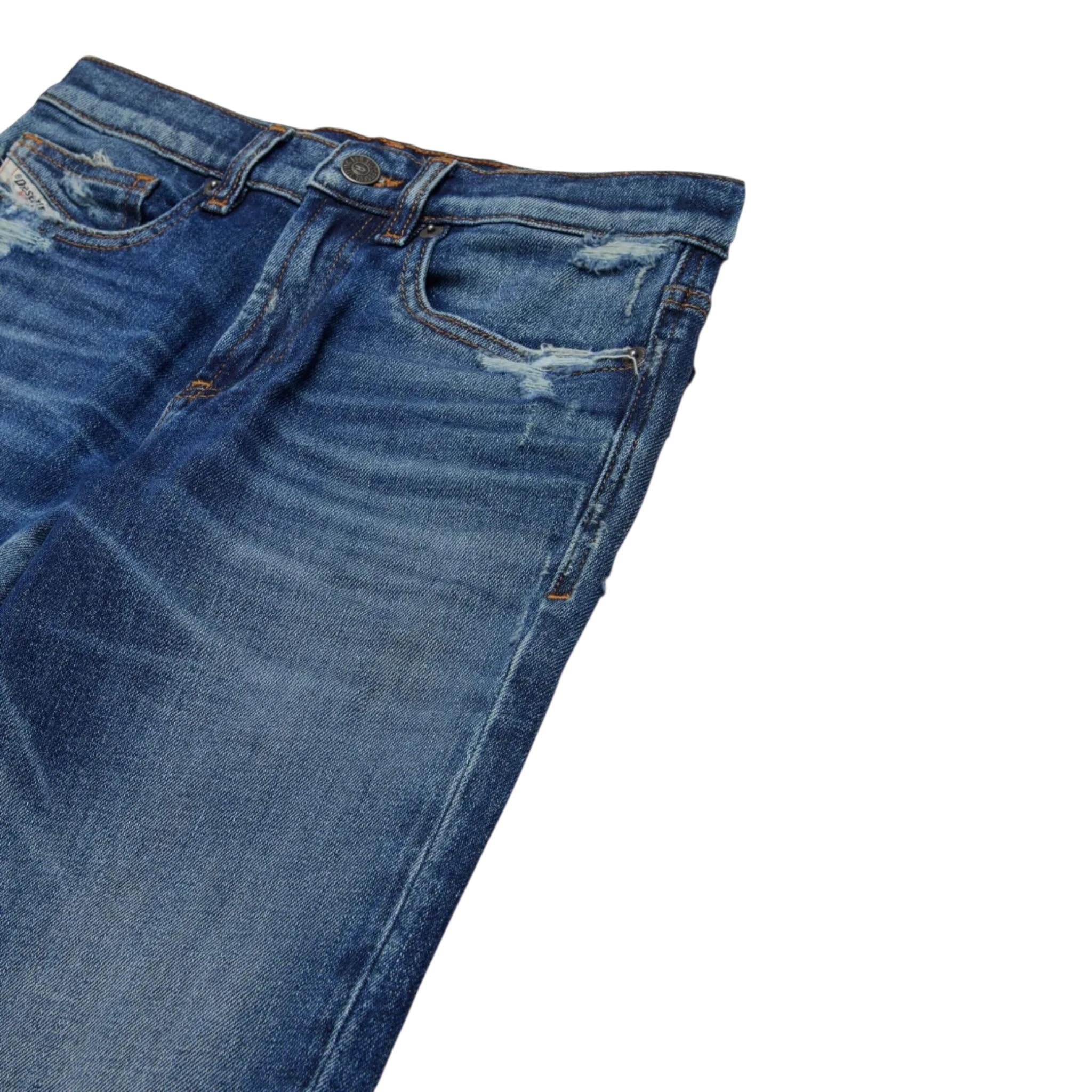 Diesel Jeans tinta unita Modello Palazzo Blu per Bambina J01923XX BLU DIESEL 