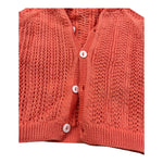 Wedoble Cardigan Tinta Unita con Trafori per Neonata V2506308A CORALLO WEDOBLE 