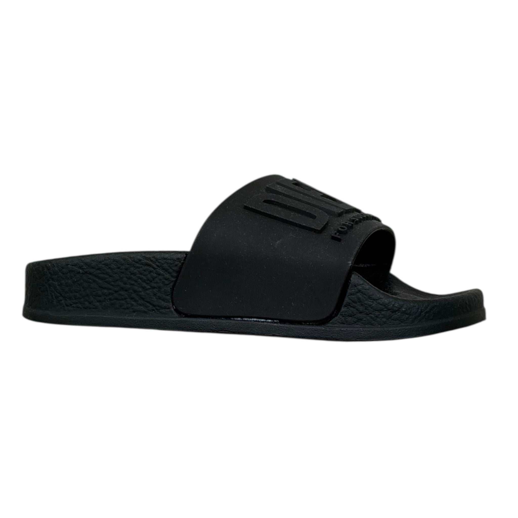 Diesel Ciabatta Tinta Unita con Logo per Bambino CIAB NERO DIESEL 