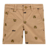 Guess Bermuda Einfarbig mit Beige Bär Stickerei für Neugeborene