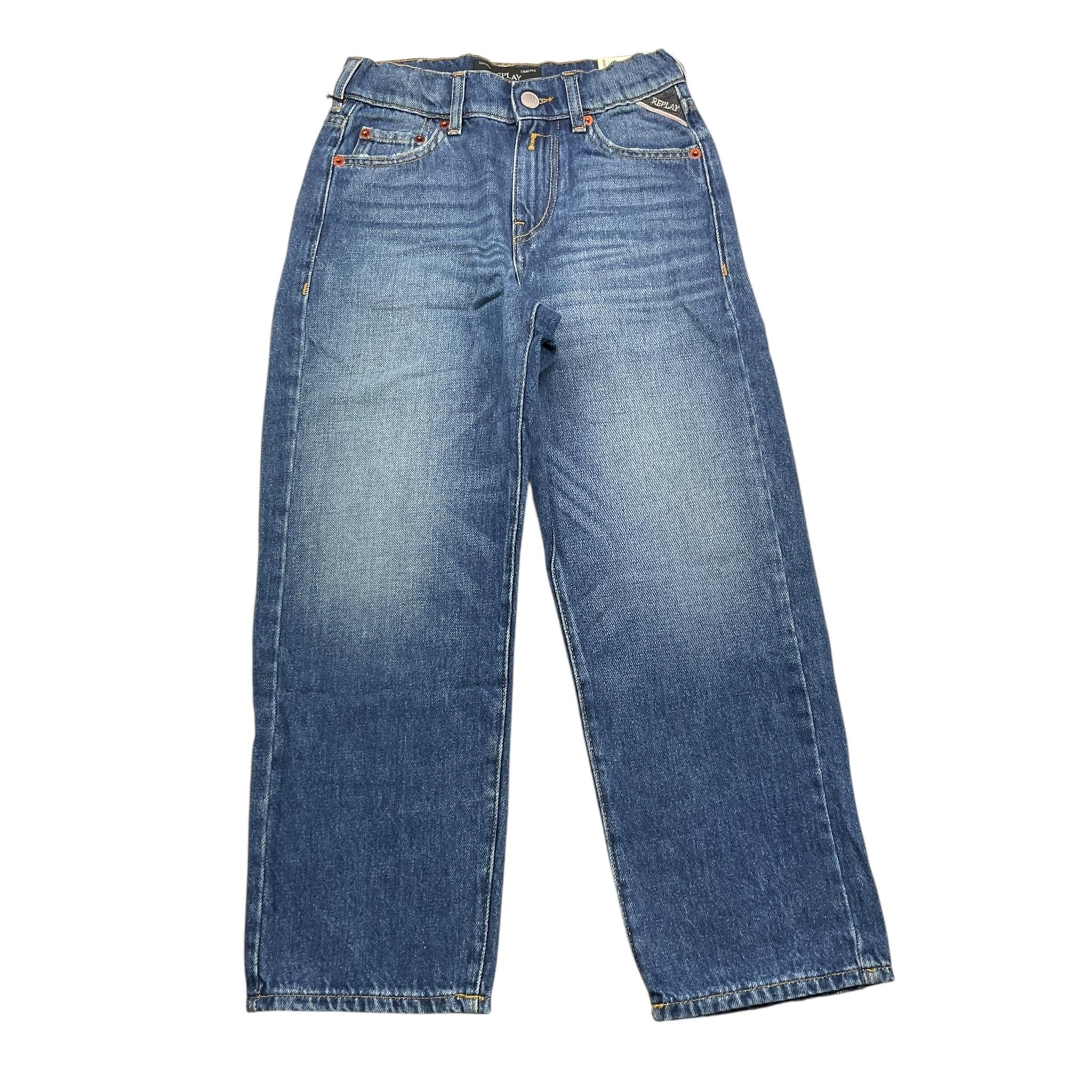 REPLAY jeans tinta unita 5 tasche Blu per Bambino SB9ZI BLU REPLAY 