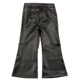 NAME.IT pantalone in ecopelle tinta unita modello zampa Nero per Neonato 13235876 NERO NAME.IT 