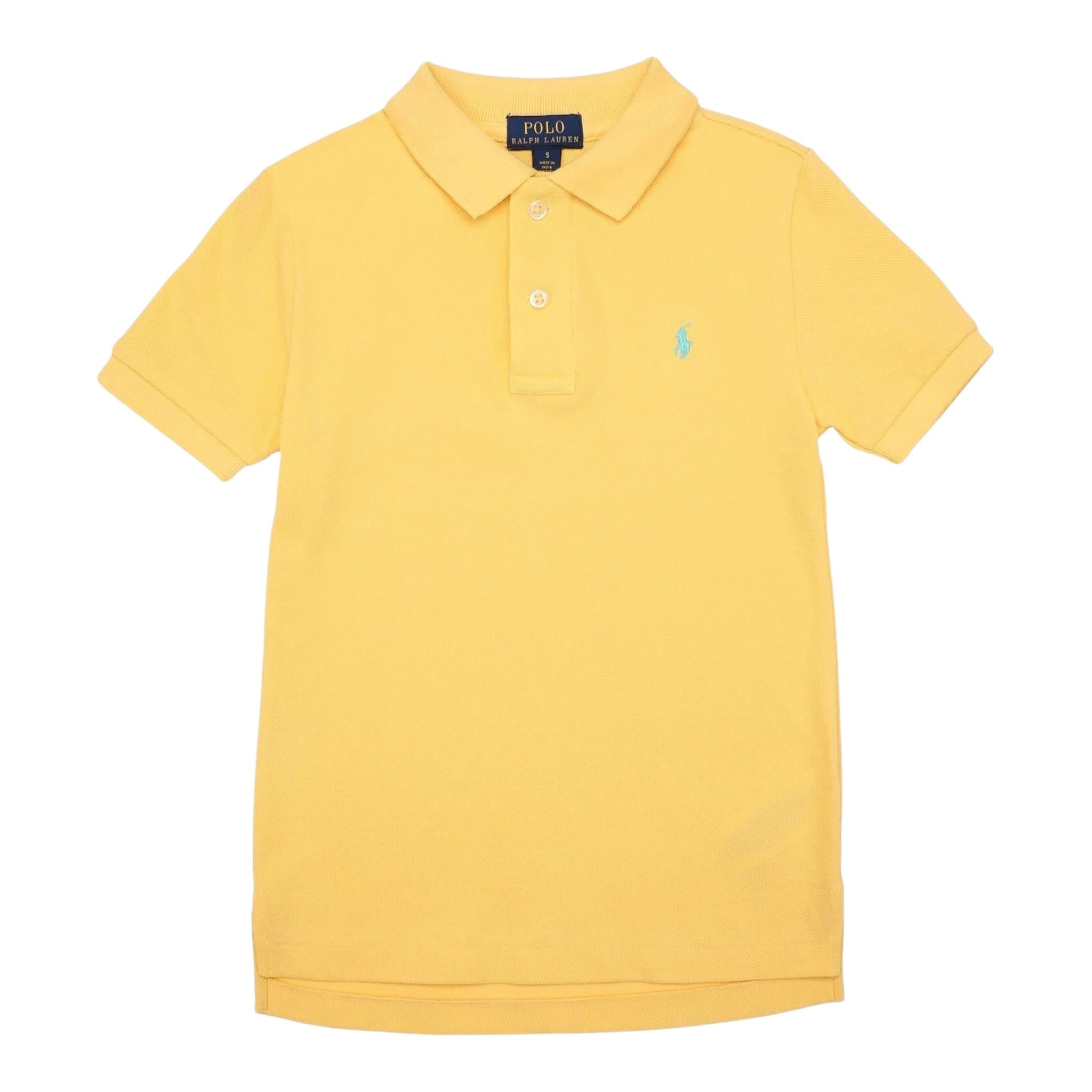 RALPH LAUREN polo manica lunga tinta unita con logo Giallo per Bambino 322703632062 GIALLO RALPH LAUREN 