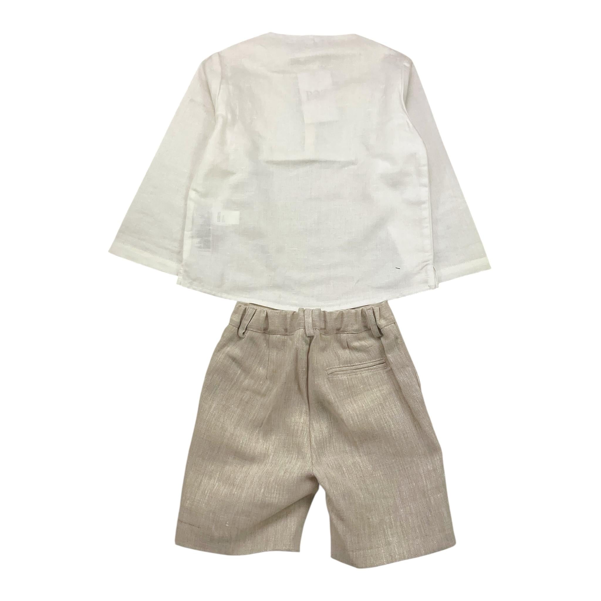 Paz Rodriguez Completo 2 Pezzi Camicia-Bermuda per Bambino 006152421 BIANCO/BEIGE PAZ RODRIGUEZ 
