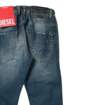 Diesel Jeans tinta unita con Elastico In Vita Blu per Bambino 00J3A8 BLU DIESEL 