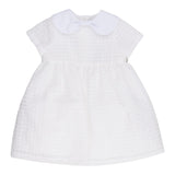 Simonetta Set Zeremonienkleid Einfarbig Perforiert-Weiß Culotte Für Neugeborene