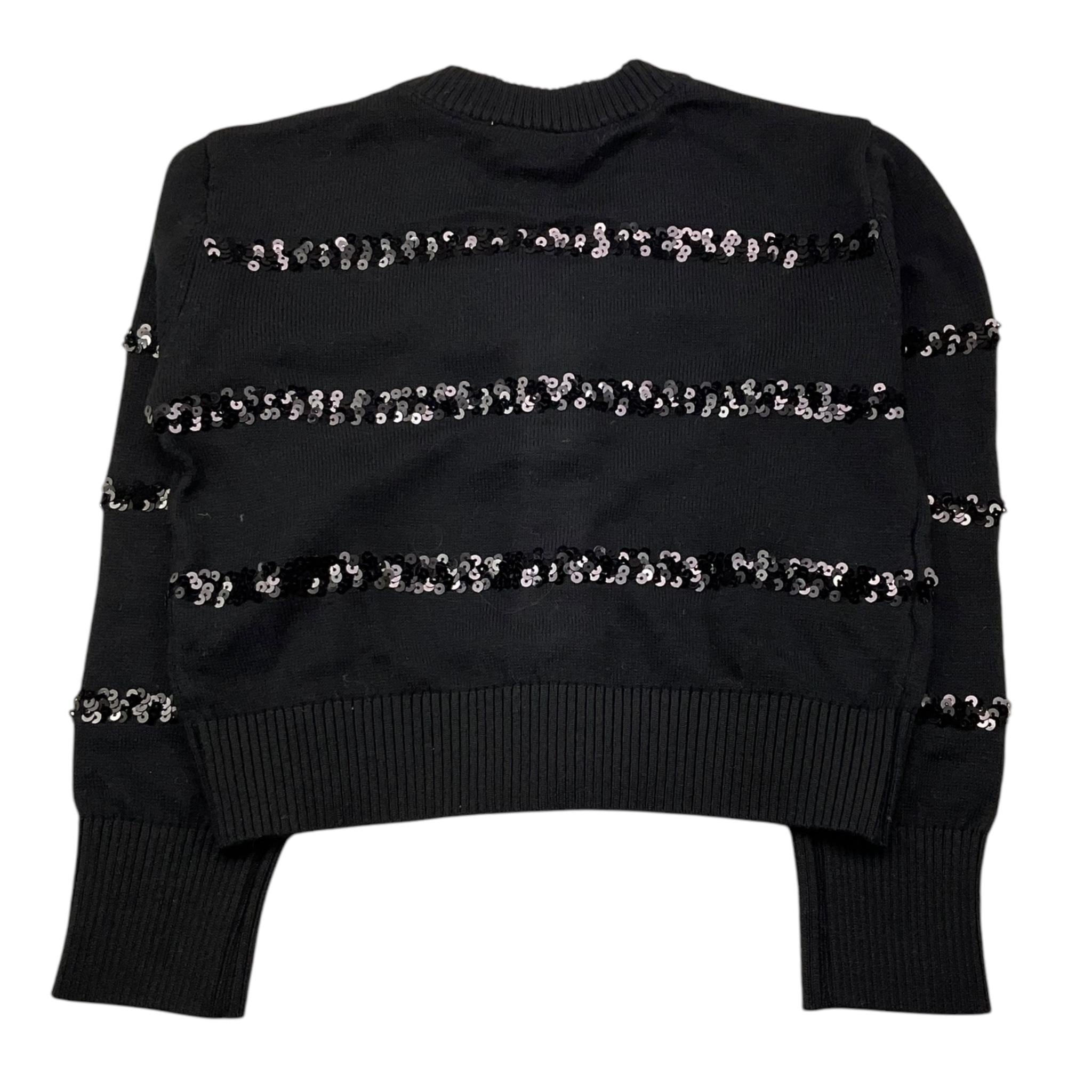BOBOLI cardigan tinta unita con paillettes Nero per Bambina 729424 NERO BOBOLI 