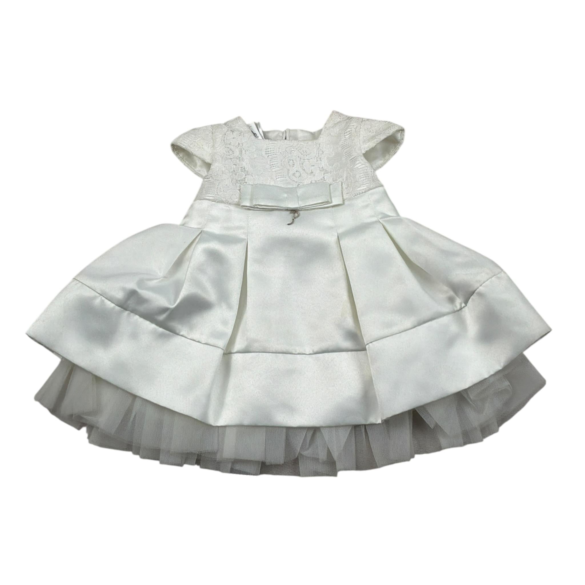 Petit Abito Cerimoniale Tint Unita Mezza Manica Panna per Neonata S2010194P PANNA PETIT 