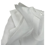 M+E' T-Shirt Girocollo Tinta Unita con Tulle per Bambina UE1768X BIANCO M+E' 