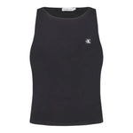 Calvin Klein Canotta Tinta Unita con Logo per Bambina IG0IG02488 NERO CALVIN KLEIN 